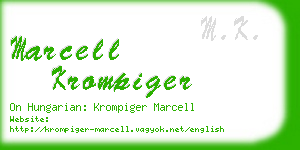 marcell krompiger business card